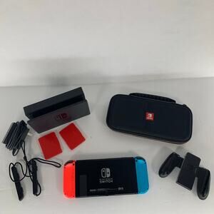 Nintendo Switch HAC-001(-01) 32GB Console with Neon Red and Joy-Cons and Charger